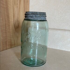 Antique Ball Mason Jar with Metal Lid